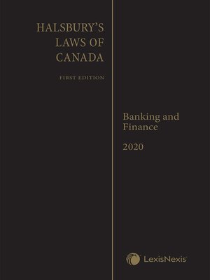 cover image of Halsbury's Laws of Canada &#8211; Banking and Finance